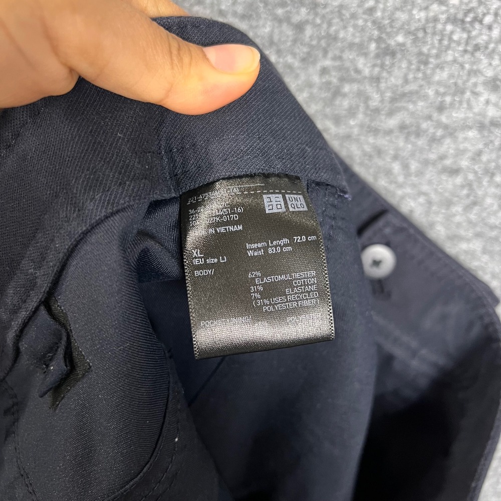 Uniqlo Wide Fit Chino barrel leg Pants women 12 Recycled Cotton Blend - Picture 8 of 10